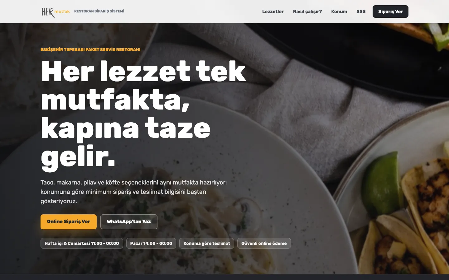 The Her Mutfak brand website