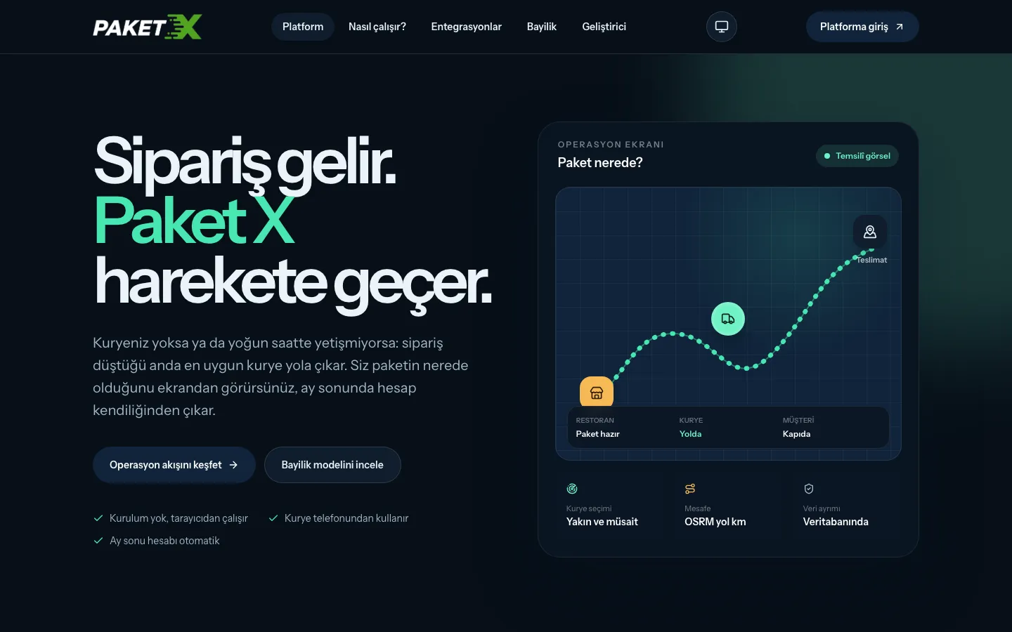 The paketx.com.tr website